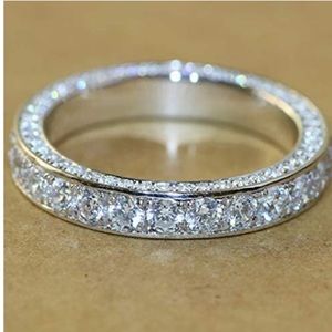 New Sterling Silver Sapphire Ring